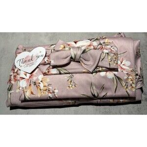 3-Piece Set Maternity Gown, Baby Receiving Blanket, & Bow Headband-Matching Set